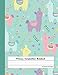 Primary Composition Notebook: Blank Story Journal with Picture Space And Dashed Lines | Kindergarten to Early Childhood Exercise Book | Teal Llama Pattern