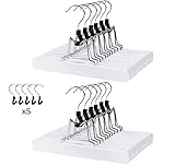 ✅ Was Sie Erhalten: Paket enthält 12 Stück weiße hosen bügel, Größe: 25 x 2,9 x 17cm (L x B x H), Dicke: 2,2cm. Außerdem ist er mit 5 St ück 360° DREHBARER HAKEN als Ersatzteil ausgestattet und kann zur einfachen Aufhängung in jede Richtung gedreht werden.