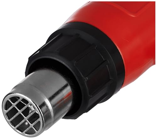 Image of Amazon Basics 1700W Heat Gun | Dual Temperature & Airflow Control | ABS Body | Hot Air Gun for Paint Removal, Plastic Welding & Shrinking | 6 Months warranty | Red