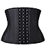 YIANNA Short Torso Waist Trainer Corset for Weight Loss Sports Workout Hourglass Body Shaper Fat Burner, YA110206-Black-3XL