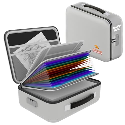 TIGERKING Fireproof Document Box with hard shell design