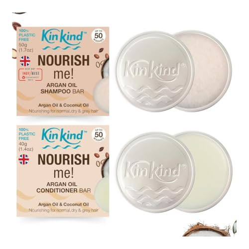KinKind NOURISH me! Travel Shampoo and Conditioner Bar Set. Up to...