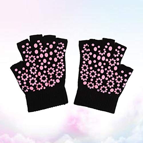 Luvas de meio dedo de algodão sem dedos da Besportble, luvas antiderrapantes para treino, luvas que