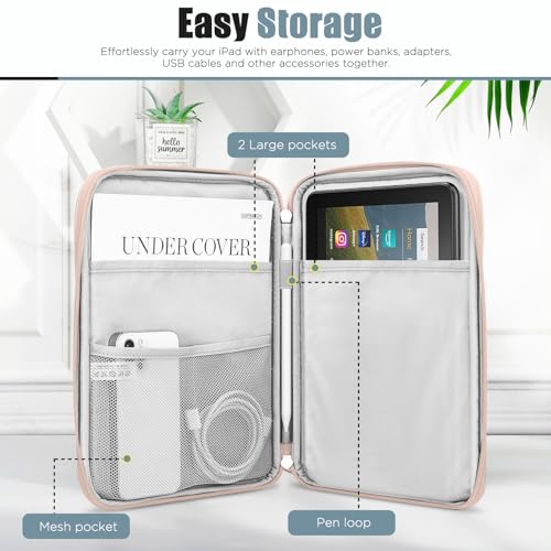 Image of TiMOVO 8-9 Inch Tablet Sleeve Case for All-New iPad mini 7 (A17 Pro, 2024), iPad mini 6 (8.3-Inch, 2021), iPad mini 5 /4 /3 /2 /1, Portable Protective Pouch Bag for iPad mini, Yellow Flower