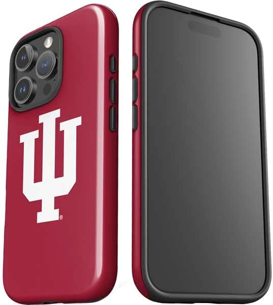 Skinit Impact Phone Case Compatible with iPhone 16 Pro - Officially Licensed Indiana University IU Logo Design