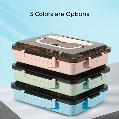 Lancheira de aço inoxidável à prova de vazamentos lancheira de metal Bento box com 5 compamentos div
