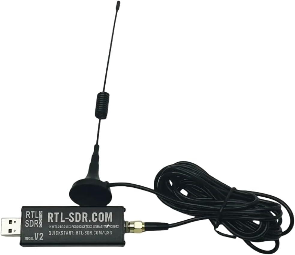 Software-Defined Radio Receiver SDR RTL-SDR V2 RTL2832U Equipped with FC0012 Tuner, 22-948.6MHz Band