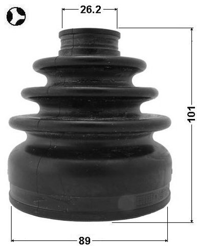 Amazon.com: Gp2722620A - Inner CV Joint Boot (89X101X26.2) Kit For