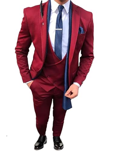 Costume de mariage 3 pièces pour homme avec col à cran | Complet chic
