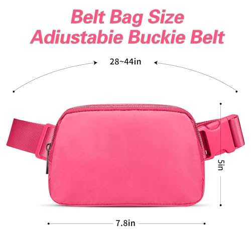 Image of JSJ Mini Fanny Pack for Women & Men,Valentines Day Gifts for Girls Teens Kids Daughter Sister Her,Trendy Stuff Crossbody Bags Cute Everywhere Belt Bags.(Pink Glow)