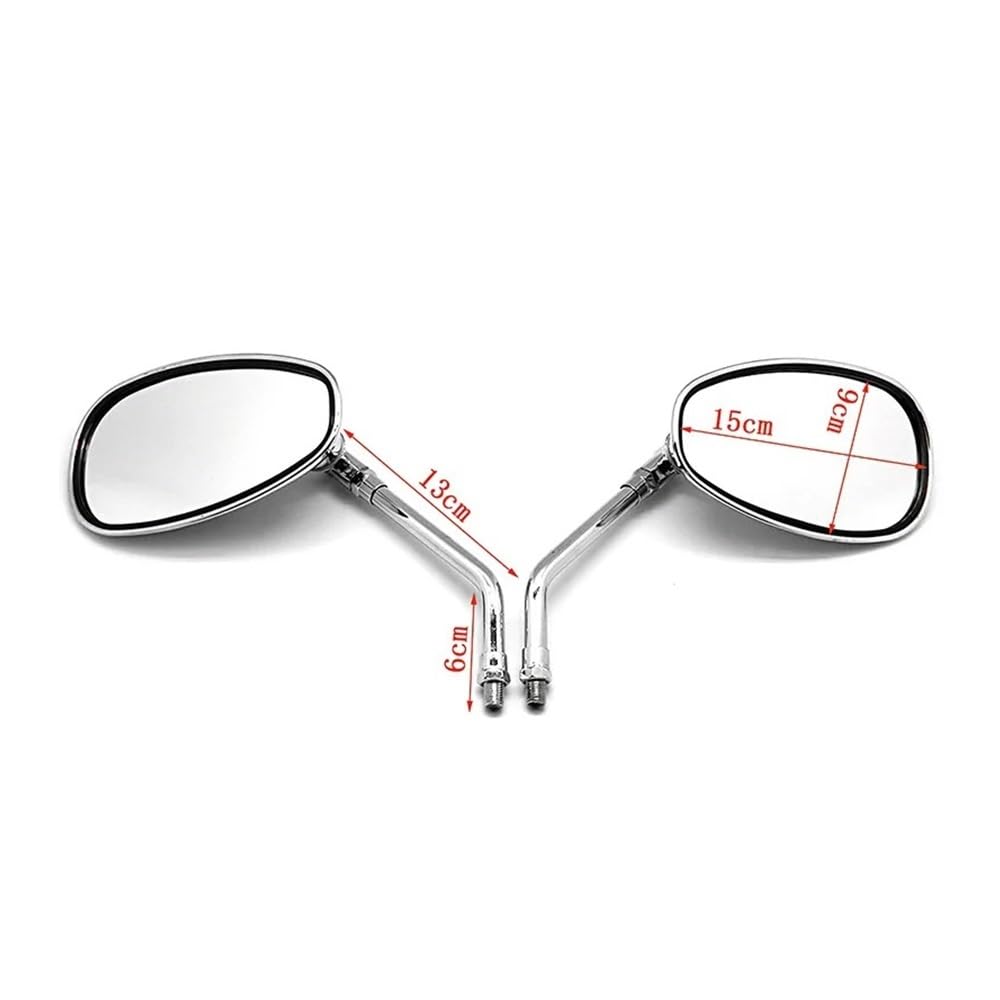 Retroviseur Moto Embout Guidon Rétroviseur Électrique pour Scooter Électrique, 2 Pièces/Paire, 10mm, pour H&ond&a Shadow Ace Spirit Magna VT750