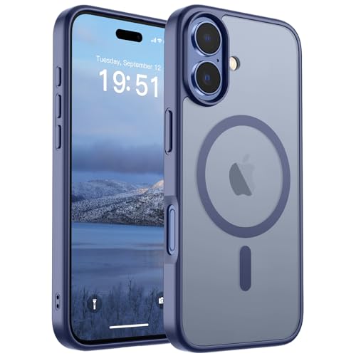 Image of SUPFINE Magnetic for iPhone 17 Case (Compatible with MagSafe)(Military Grade Drop Protection) Translucent Matte Shockproof with Anti-Fingerprint Phone Cover 2025,Lavender Gray