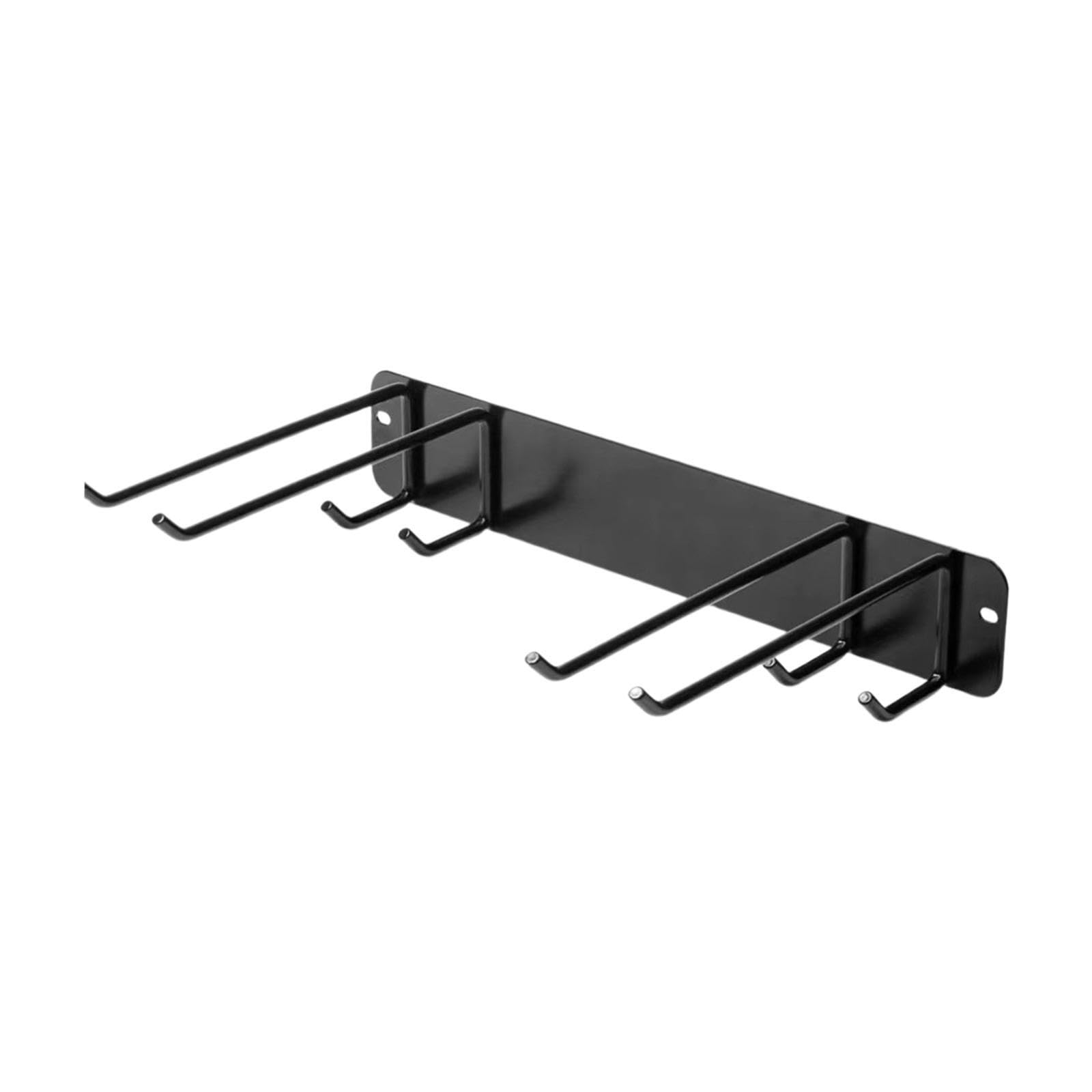 PIXZCSA Practical Metal Broom Organizer Wall Hanger Black 43x25x7.6cm