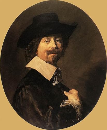 Impression sur toile portrait d'homme Frans Hals grand format 60x90
