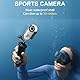 OBEST 360°Action Cam 1080P Unterwasserkamera 30m/98ft Wasserdicht WiFi Kamera 120°Weitwinkel Action Kamera, Motorrad Bodycam, Helmkamera, Multifunctional Accessories, weiß