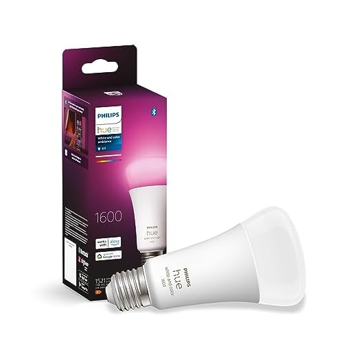 Philips Hue White and Color Ambiance Lampadina Smart LED, Attacco E27, Luce Bianca o Colorata, 11W