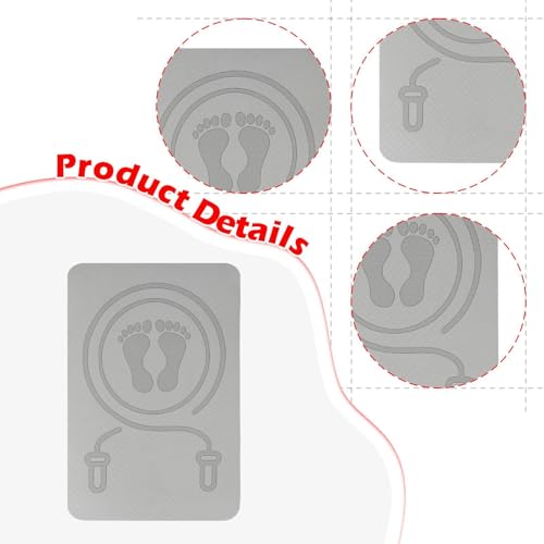 Estera antideslizante para cuerda de saltar para gimnasio en casa, protege el piso y la cuerda, alfombrilla de 60x40 cm, 8 mm de grosor, absorbe impactos para ejercicios de fitness miniatura 3