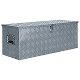 Farbe: Silber; Material: Aluminium; Deckelgröße: 110,5 x 38,5 cm (L x B)