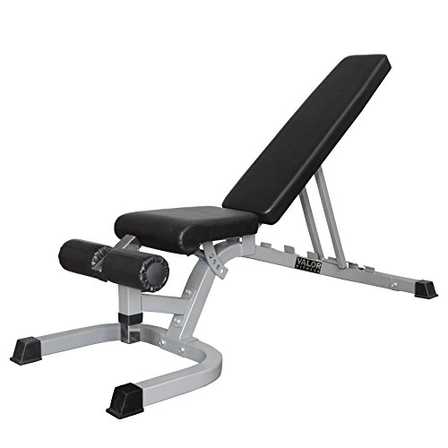 Valor Fitness DD Adjustable Flat, Incline, Decline Bench with Leg Support - 7 Position Back Pad, 4 Position Seat Pad, DD-4 Adjustable Bench