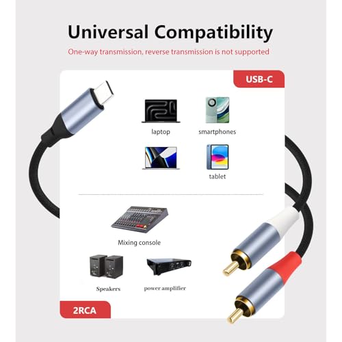 LICAEVEY USB C a 2 Jack con DAC, 2m miniatura 4