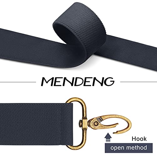 Image of MENDENG Suspenders for Men Heavy Duty Swivel Hooks Retro X-Back Adjustable Brace