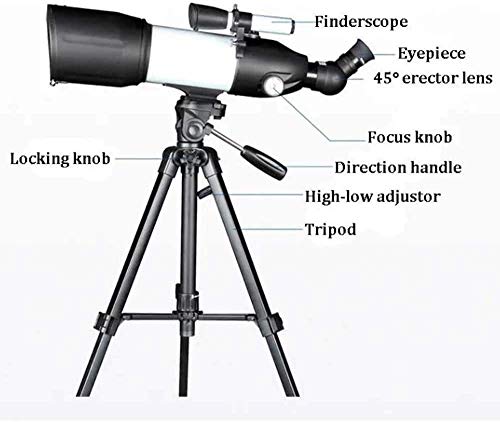 Telescopio refractor para astronomía con trípode y accesorios miniatura 2