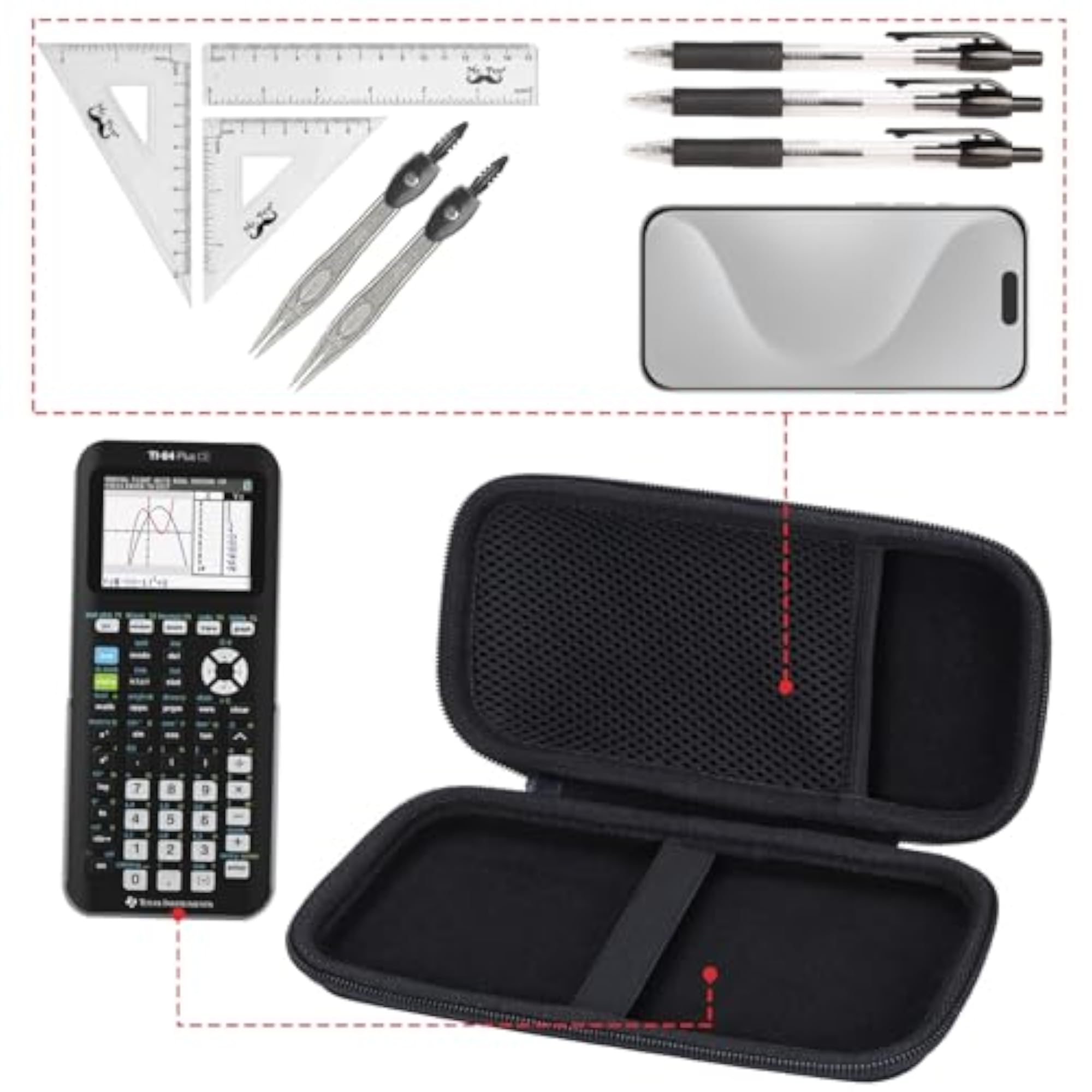 Hard Case for Texas Instruments Calculators