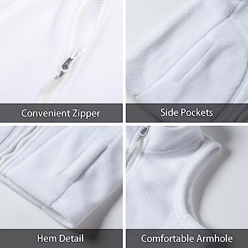 Image of LittleSpring Boys Girls Fleece Vest Sleeveless Jacket Full-Zip Fall Winter Warm Outerwear