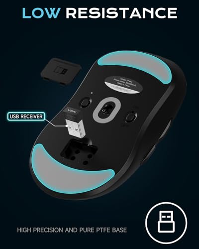 Image of VGN Dragonfly F1 Pro Wireless Gaming Mouse, 49g Ultra-Lightweight, PAW3395 26K DPI Sensor, 4KHz Polling Rate Supported, Professional Esports Speed, Black