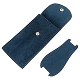 Beavorty Uhrenetui mit Integriertem Polster und Druckknopfverschluss Tragbare Samt Uhrentasche Kompakte Größe Kratzfest für Herren und Damen für Reise und Aufbewahrung