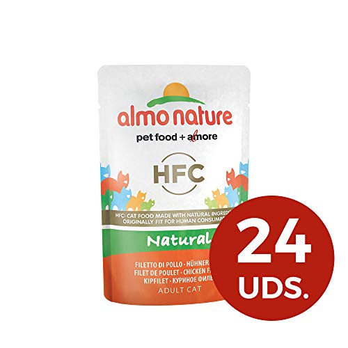 almo nature Hfc Naturale Gatto della  Filetto di Pollo (Confezione da 24 X55G)