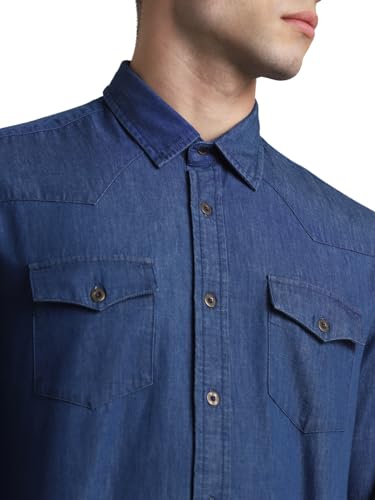 Image of Jack & Jones Men's Cotton Solid Regular Fit Shirt