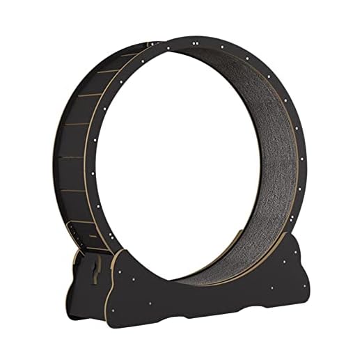 Fenteer Cat Exercise Wheel, Indoor Toys, Cat Running Wheel, Cat Treadmill, with Carpeted Runway, Small Cat Sport Toy, Fits Most Cats for Exercise Activity - Black XL