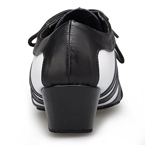 Minishion Men's TH176 Lace-up Stylish Leather Wedding Ballroom Latin Taogo Dance Shoes3
