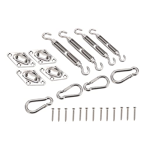 ZIZEV Sunshade Sail Hardware Kit, Portable Awning Hardware Kit for Garden for Lawn for Courtyard