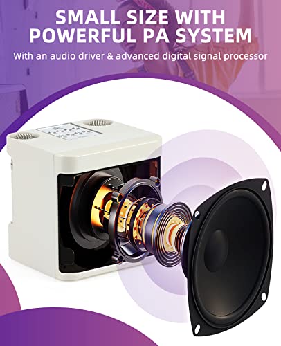 Jiefoch Karaoke Machine For Adults And Kids, Portable Bluetooth Karaoke Speaker For Tv, With 2 Wireless Microphones Pa Speaker System For Indoor Outdoor Party, Family Party Singing (White) #TOP4