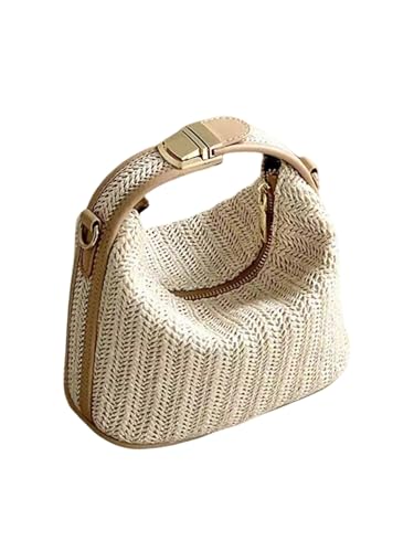 SweatyRocks Women's Straw Crossbody Bags Top Handle Summer Woven Mini Shoulder Bag