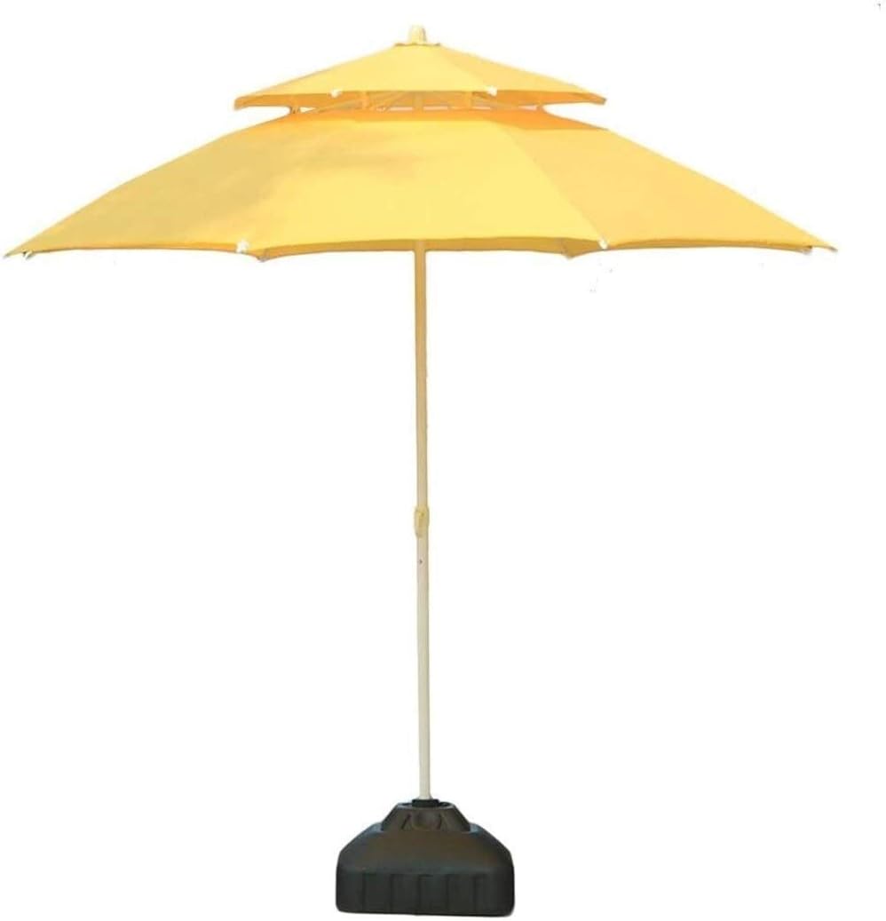 LSLYTQ Patio Umbrella Garden Outdoor Garden Parasols Parasols 7.5ft/9ft Double Top Patio Umbrella, Outdoor Sun Shade for Beach/Pool/Garden Umbrellas Round Sunscreen, Water/UV-Resistant Market Umbrella