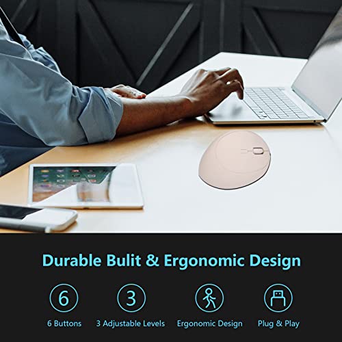 Image of Super Space Ergonomic Wireless Computer Mouse, White, Unisex