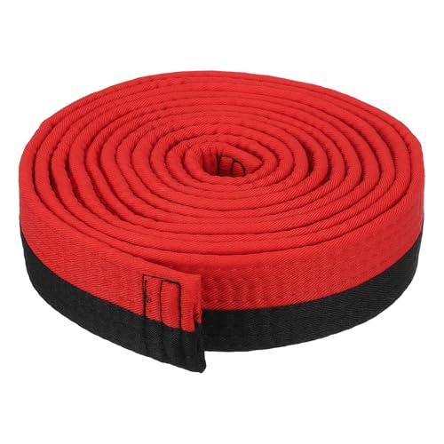 Ceinture de Judo et d'arts martiaux PATIKIL rouge et noire pour cours en club 3m