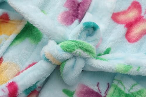 Image of Girls Fleece Robe Boys Hooded Bathrobe Soft Flannel Robe For Kids