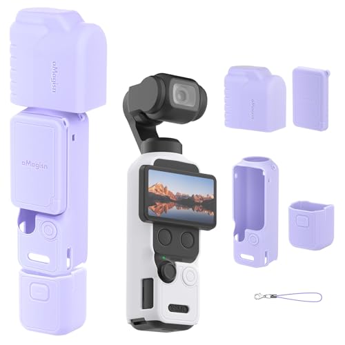 Taoricup DJI Osmo Pocket 4 �Ή� �V���R���P�[�X �ی�P�[�X �ی�J�o�[ �V���R���V�F�� DJI Osmo Pocket 4 �Ή� �A�N�Z�T���[ �����Y�J�o�[ (Purple)