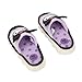 Bioworld Kuromi 3D Character Face Art Women's Purple Open-Toed Slide Slippers-Small