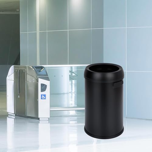 Bote de basura acero inoxidable 17 gal negro con tapa basculante miniatura 3