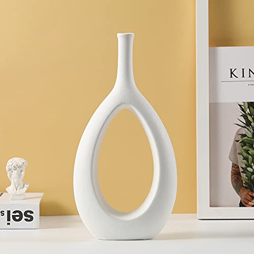 Ceramic Vase,Matte Minimalist Flower Vase,Modern Geometric Decorative Vases For Home Office Wedding Party And Gift #TOP29