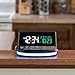La Crosse Technology 617-148-INT Wireless Charging Alarm Clock with Glowing Light Base, Black