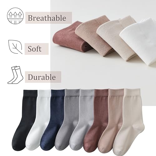 Marchare Womens Seamless Socks Thin Dress Crew Socks Soft Lightweight socks3