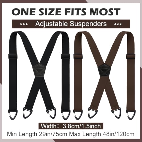 Image of Sintege 4 Pcs X Back Hidden Suspenders 1.5 Inch Heavy Duty Hiking Suspenders for Men Adjustable Under Clothing Invisible Belt
