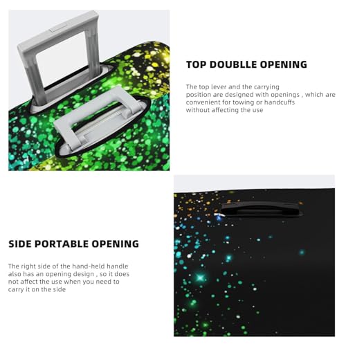 Night Rainbow Sparkles Print Luggage Covers For Suitcase,Elastic Washable & Stretchable Suitcase Covers For Luggage, Anti-Scratch - Fits 18-32 Inch Luggage-No Luggage Included3