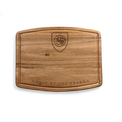 Tabla de Cortar Ovalada de Madera de Acacia PICNIC TIME con Ranura para Jugos, Ideal para Quesos y Embutidos, Diseño House of the Dragon miniatura 1